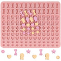 EDUEE Dog Treat Molds 130 Cavity Mini Silicone Molds Star Heart Bone Fish Roud Shape for Baking Biscuits Cookie Candy Chocolate Gummy Cookie