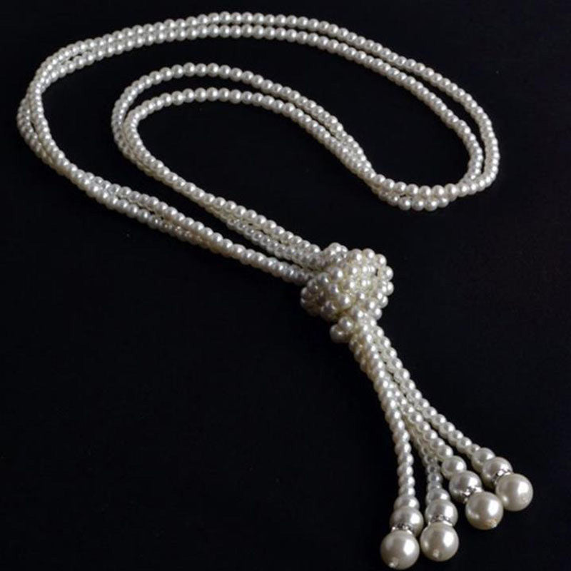 Versatile Women's Double Layer Pearl Necklace for Daily Wear