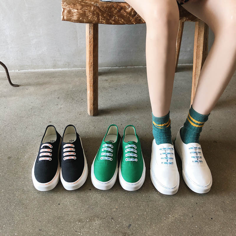 2020 Fall New Women's Canvas Sneakers with Thick Sole