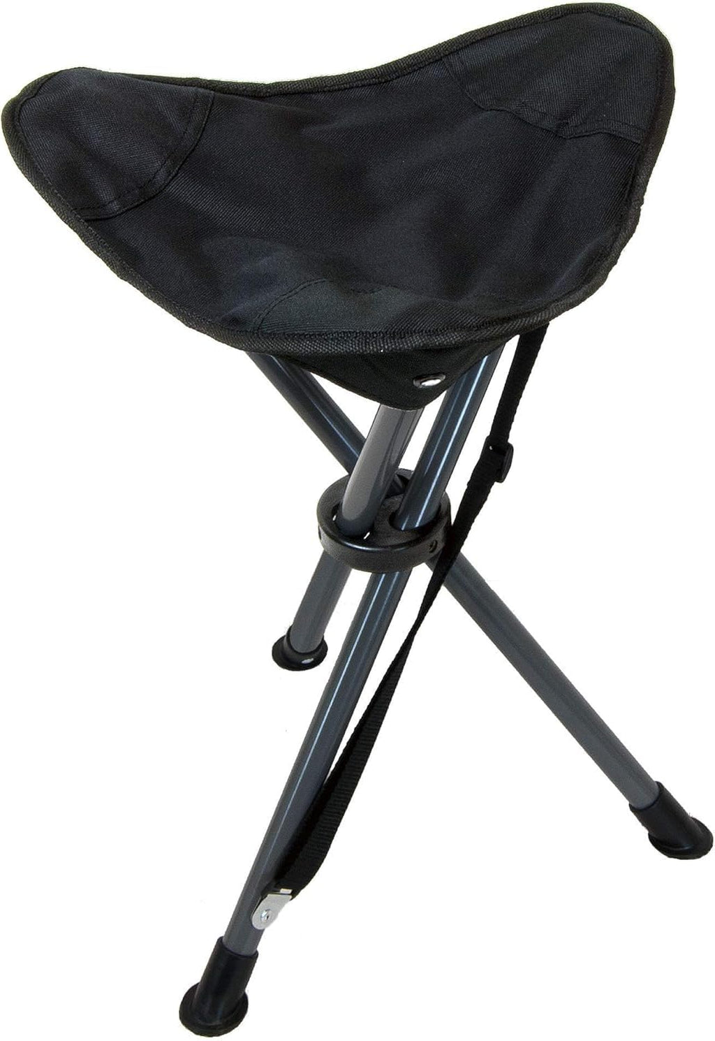 Travel Chair Slacker Tripod Chair for Camping Lightweight Chair Adjustable Carry Strap for Easy Transport | Lighter Version of The Original Slacker Stool | Perfect for Outdoor Adventures (Black)