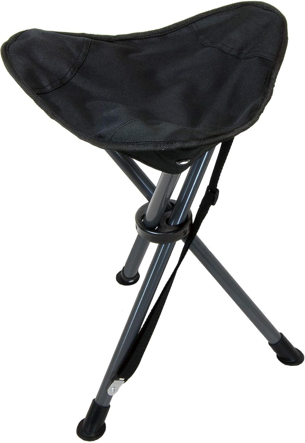 Travel Chair Slacker Tripod Chair for Camping Lightweight Chair Adjustable Carry Strap for Easy Transport | Lighter Version of The Original Slacker Stool | Perfect for Outdoor Adventures (Black)