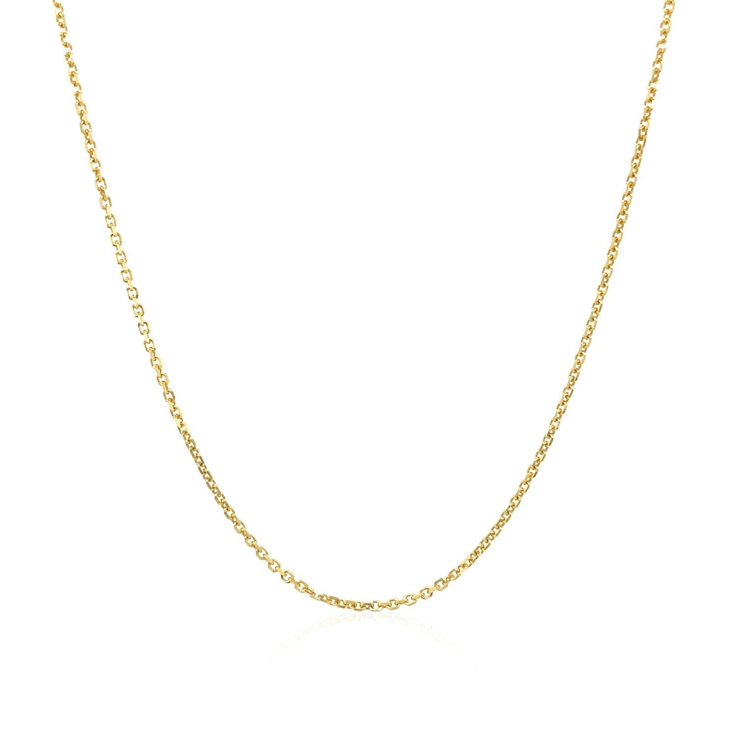 10k Yellow Gold Cable Chain 1.1mm