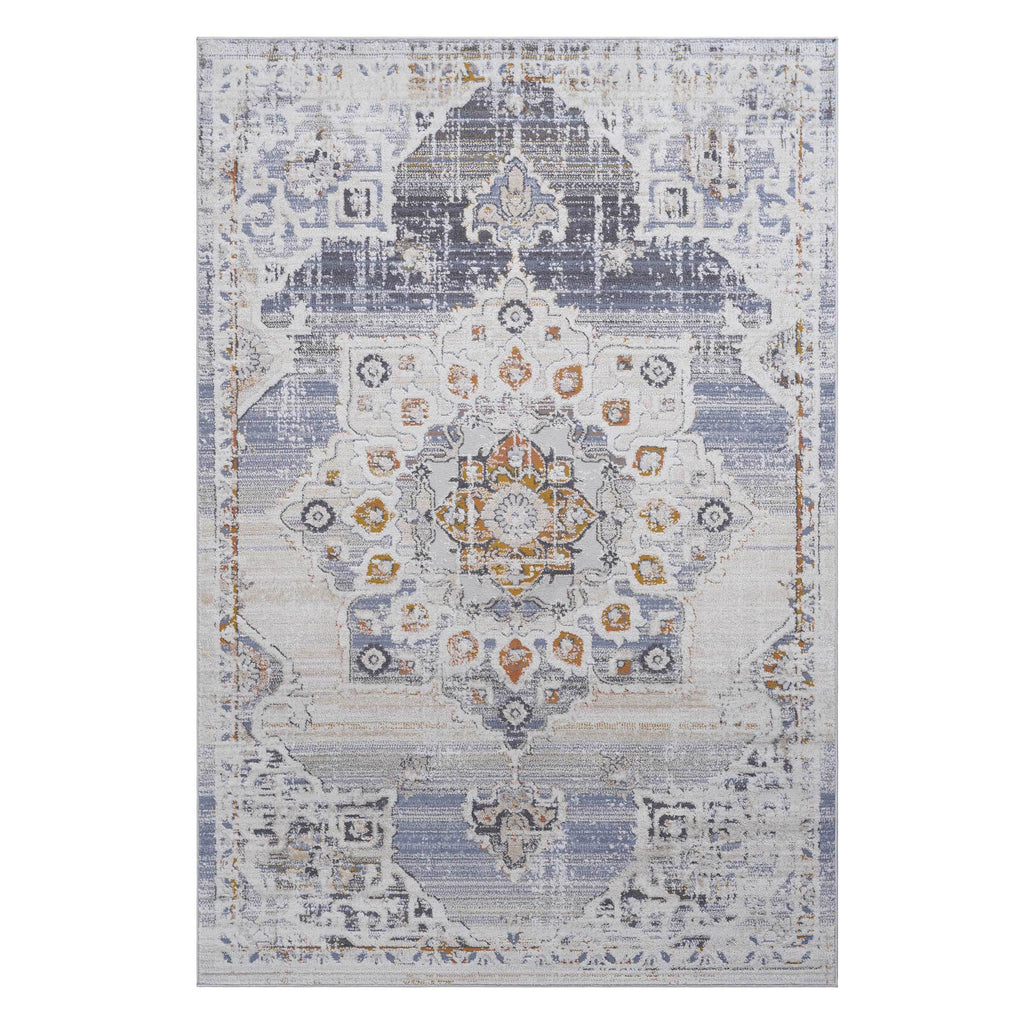NAAR PAYAS Collection 8X10 Cream / Gold / Medallion Area Rug