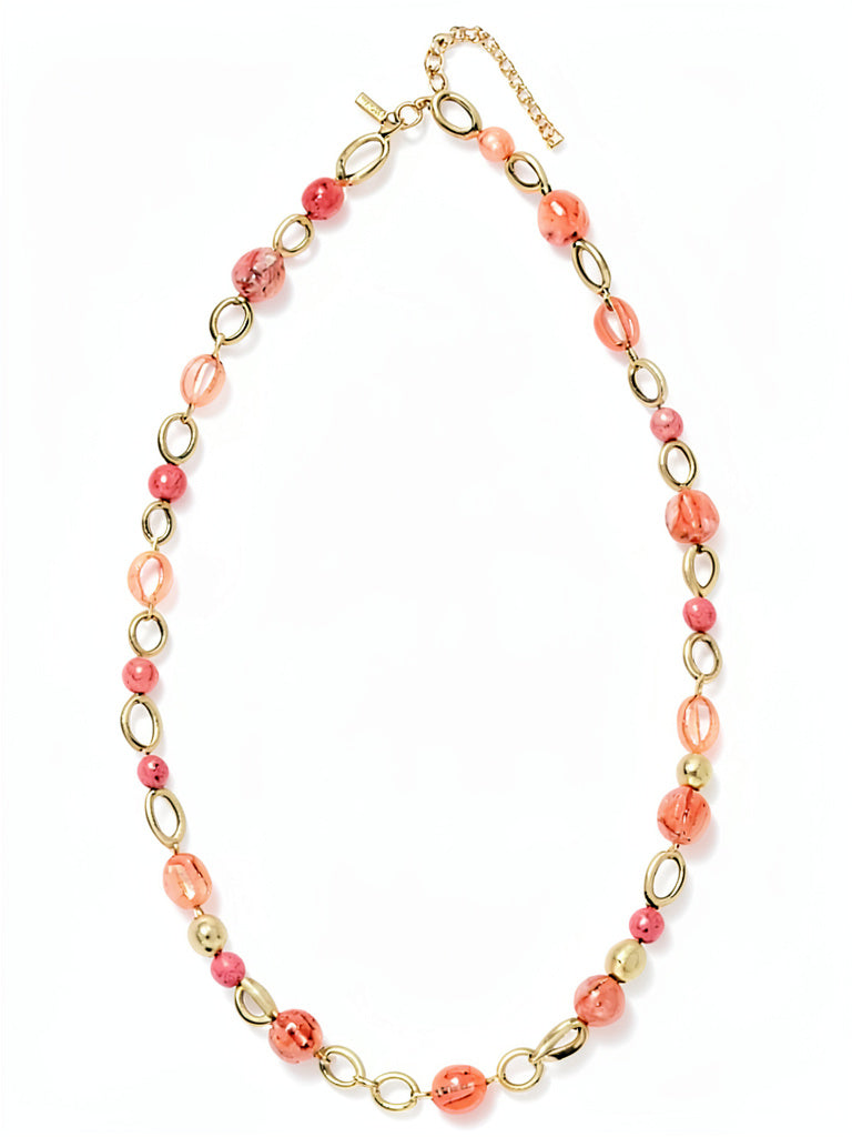 Inc Gold-Tone Stone & Bead Strand Necklace, 35-1/2+ 3 Extender