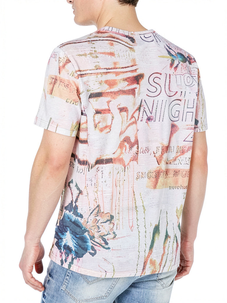 Guess Mens Summer Nights Graphic T-Shirt, Small