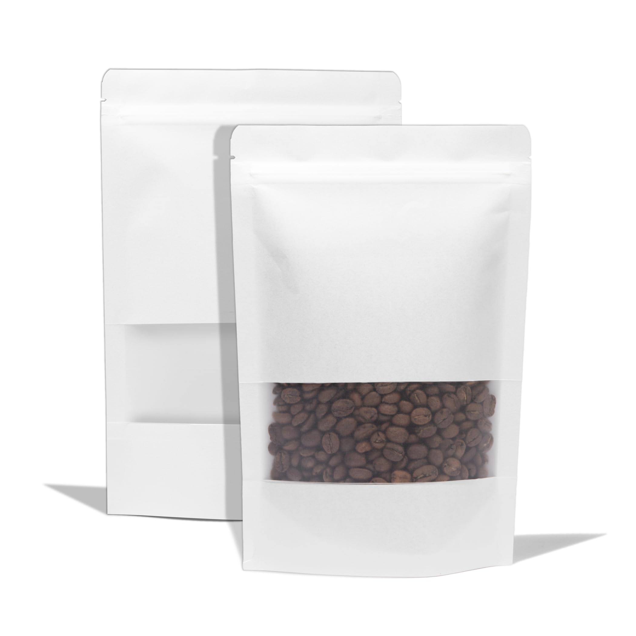 Spartan Industrial - 6" X 9" White Zip Top Food Bags - Pack of 500 Resealable Smell-Proof Pouches for Packaging Coffee Tea Spices Snacks and More