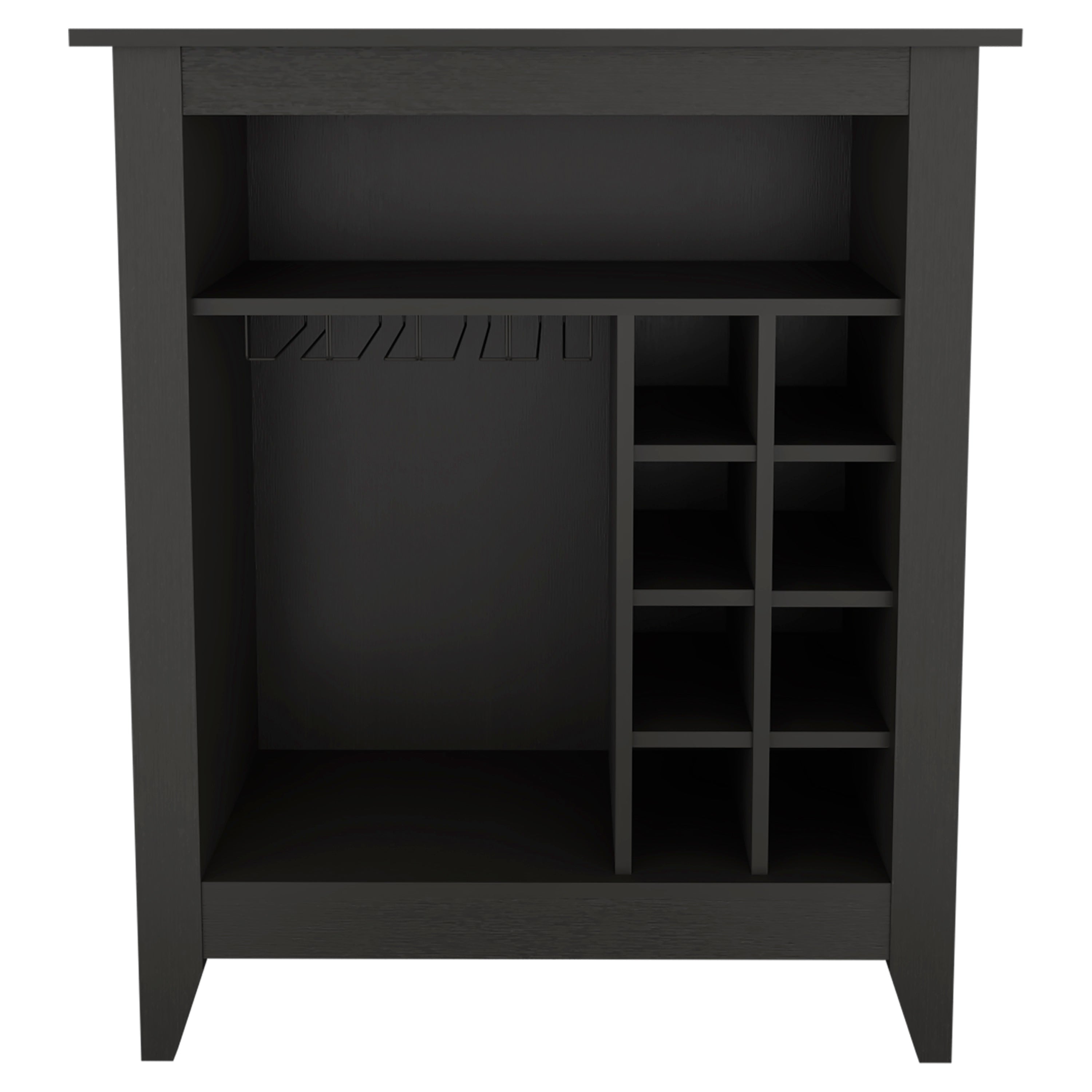 6-Bottle 1-Drawer 1-Shelf Bar Cabinet Wenge