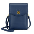 Peacocktion Small Crossbody Bags for Women Cell Phone Bag Wallet Purses with Strap Navy Blue
