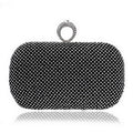 Diamond-Studded Evening Clutch Bag with Chain