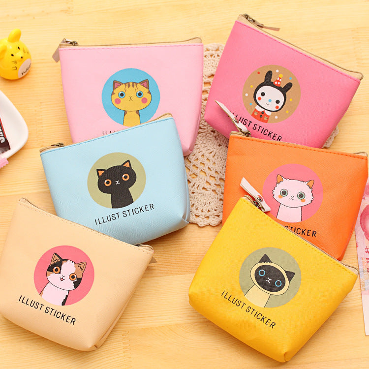 PU Clutch Wallet, Coin Purse, Hard Coin Bag