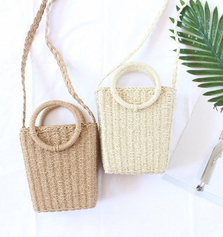 Woven Grass Bag, Clutch, and Crossbody Bag