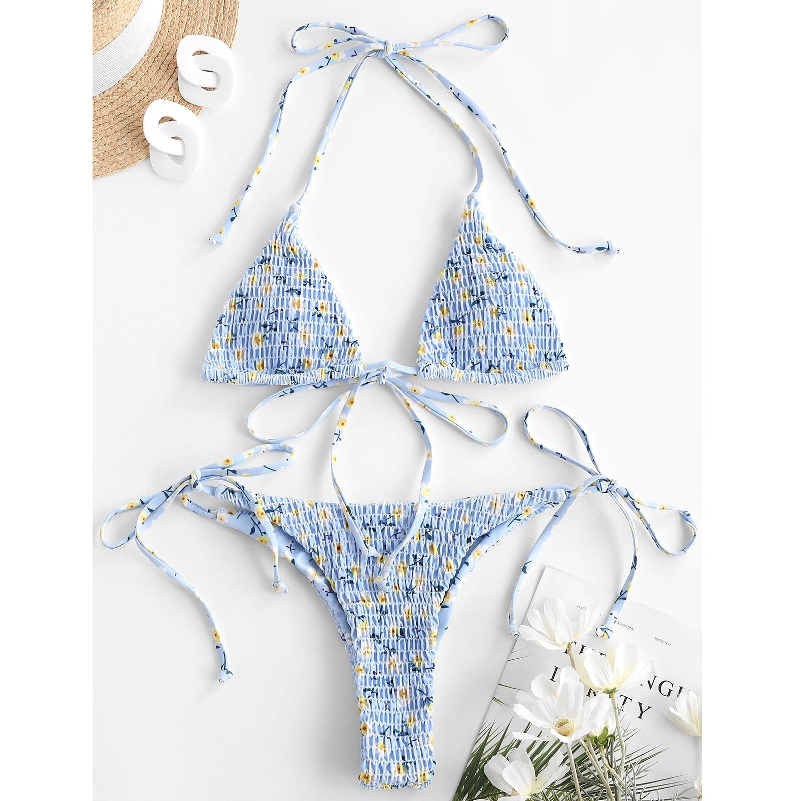 2021 New Women's Sexy Printed Bikini Swimsuit Set