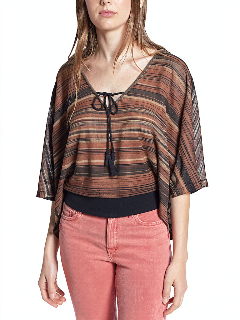 Sanctuary Womens Island Poncho Top Mesa Multi, Size  XL