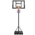 Dripex Basketball Hoop Outdoor 10FT Adjustable Height Portable Basketball System Goal with 44” Shatterproof Backboard for Adults Kids (Orange OR Black Rims are Shipped Randomly) - Upgraded Version