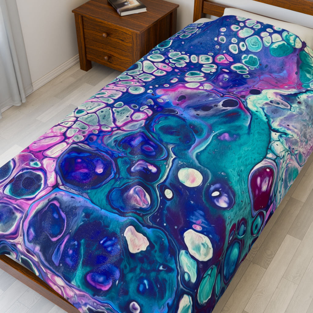 Bespattered Facade Galaxy Velveteen Plush Blanket | 3 Sizes