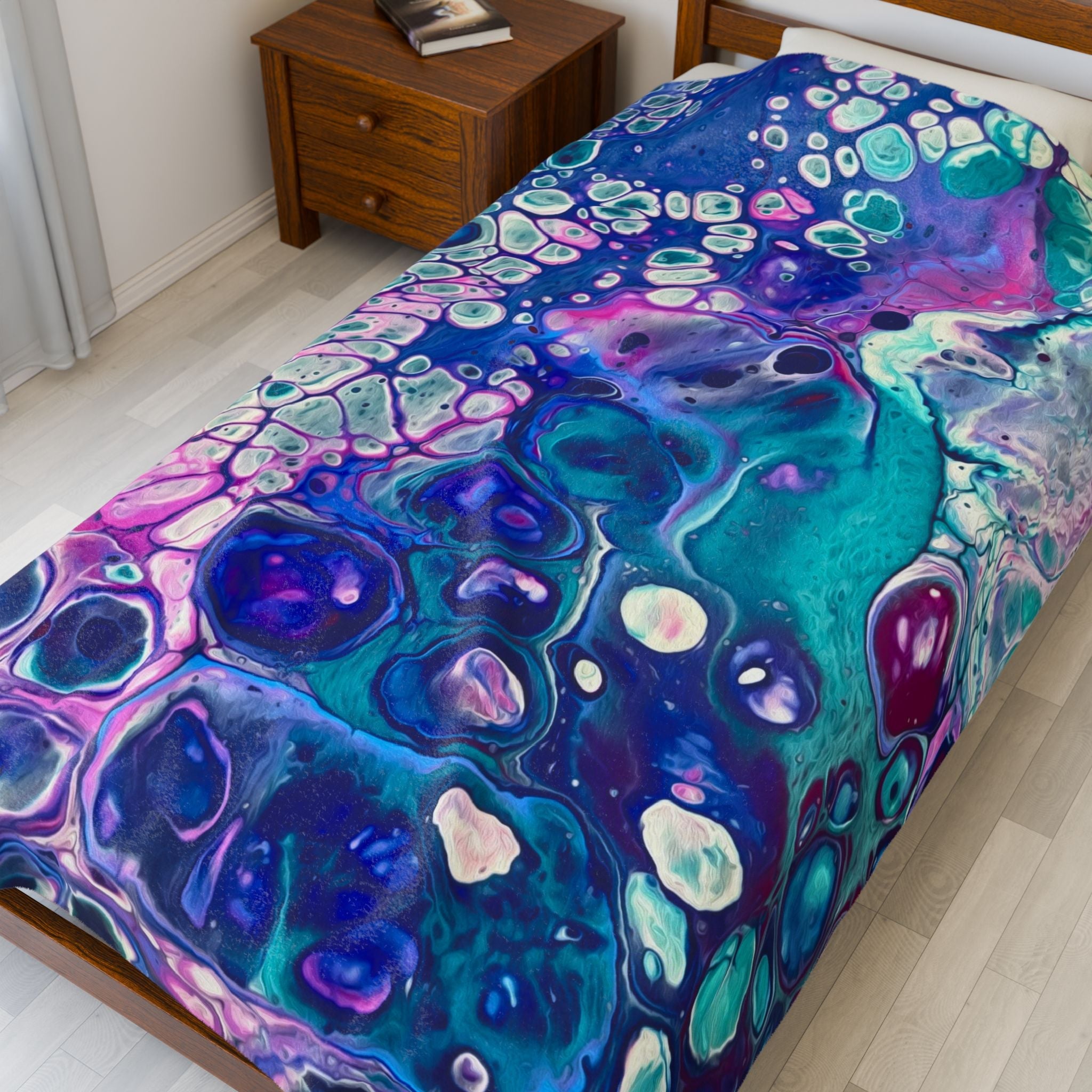 Bespattered Facade Galaxy Velveteen Plush Blanket | 3 Sizes