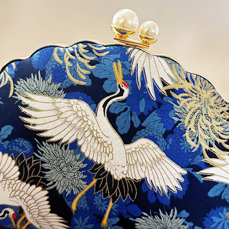 Shell Shaped Pearl Evening Clutch for Women