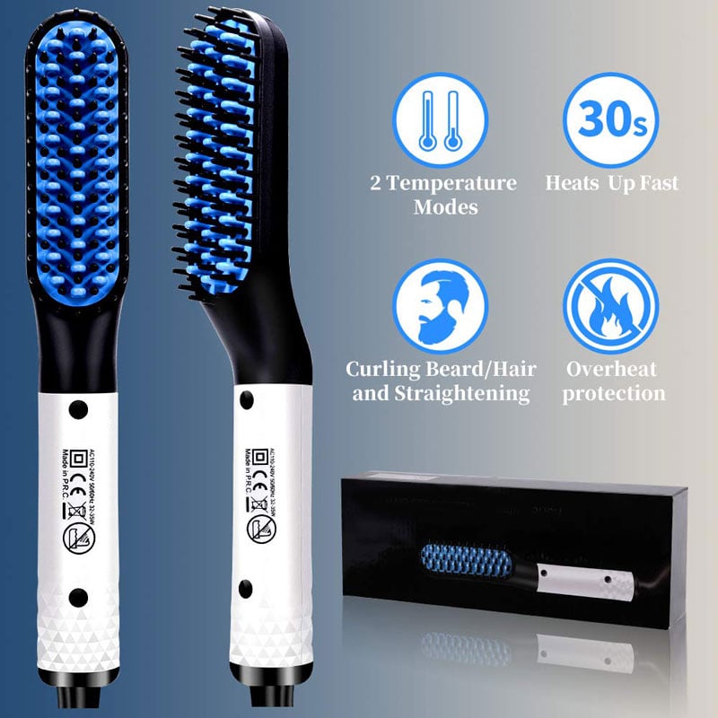 Multifunctional Hair Straightener and Beard Comb Brush