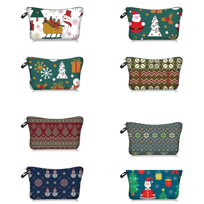 Buffalo Plaid Makeup Bags for Women - Holiday Gift Pouch