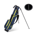 T WINSOLOGY Small Golf Bags for Men Golf Stand Bag Lightweight Golf Easy Carry Bag with Strap and Stand for The Driving Range Par 3 and Executive Courses Golf Bags for Men or Women (Navy/Yellow)