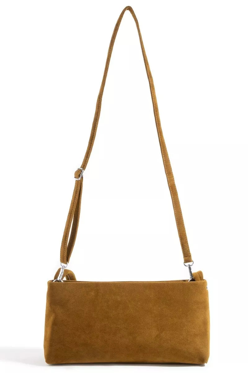 Fame Faux Suede Rectangle Bag