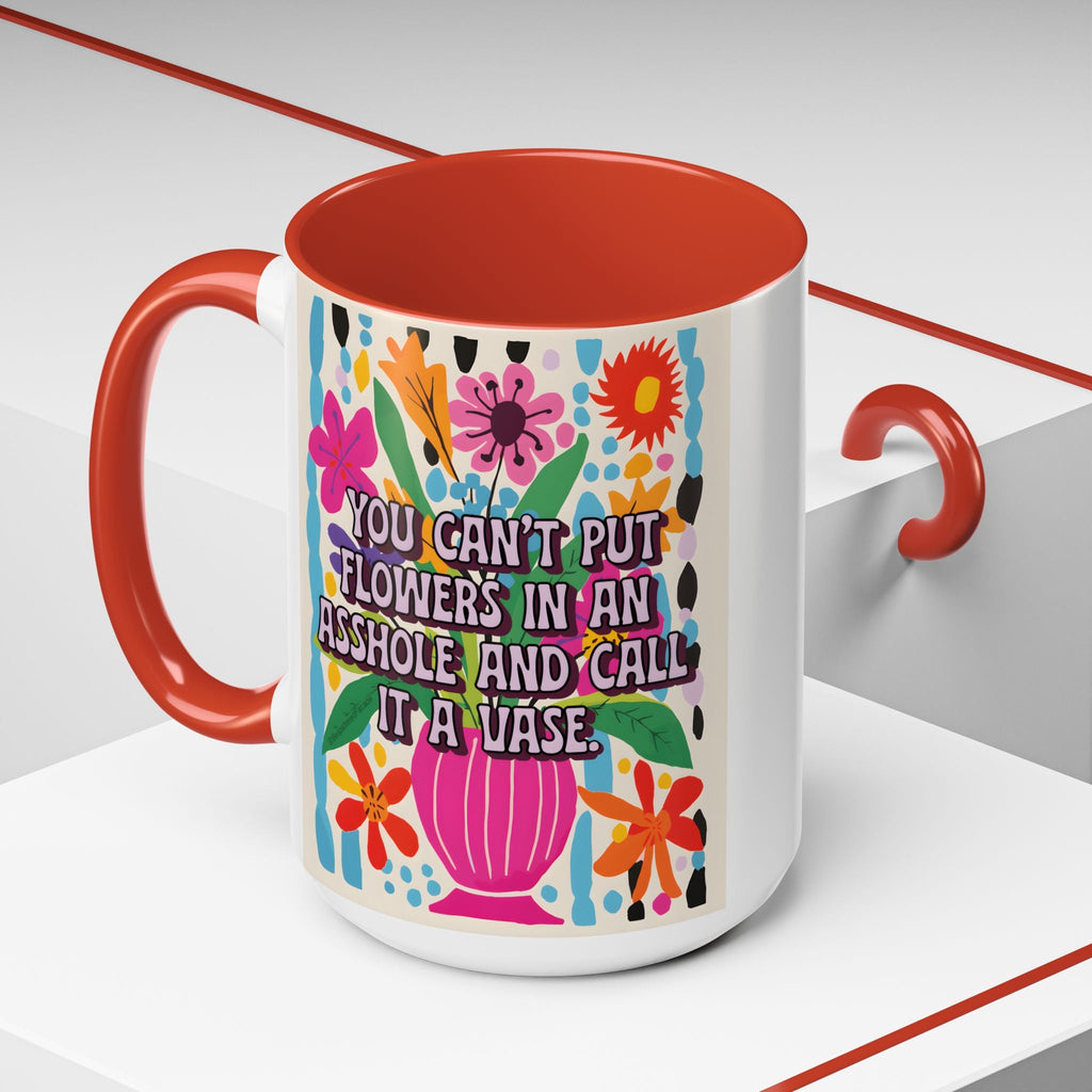 Bespattered Facade Flower Vase Floral Mug | Eight Colors | 11oz or 15oz