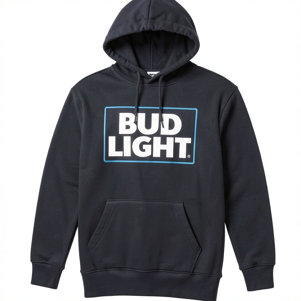 Bud Light Logo Mens Hoodie, Size Small