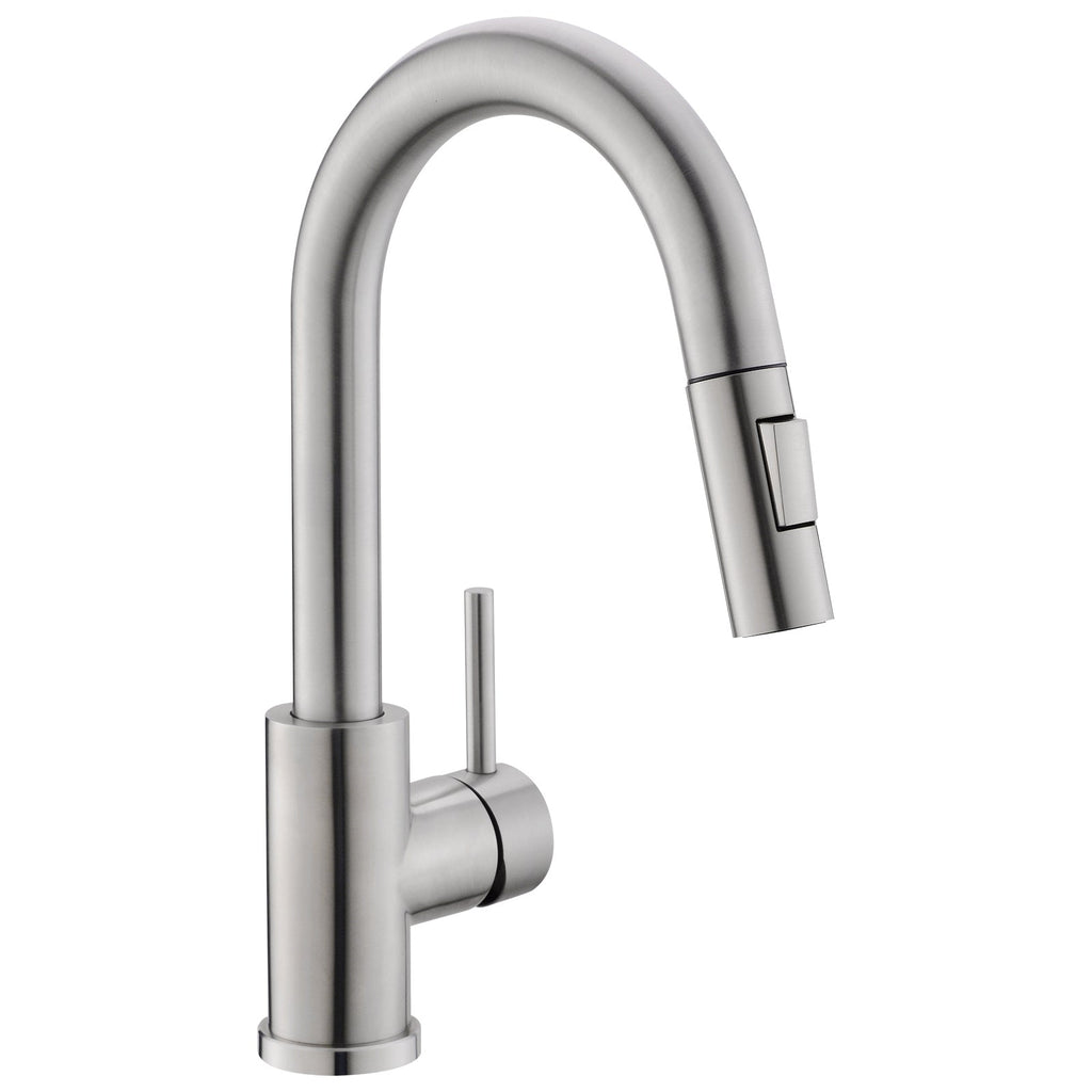 Sink Faucet, Brushed Nickel Kitchen Faucets with Pull Down Sprayer, Bathroom Sink Faucets Mini Bar Prep Faucet