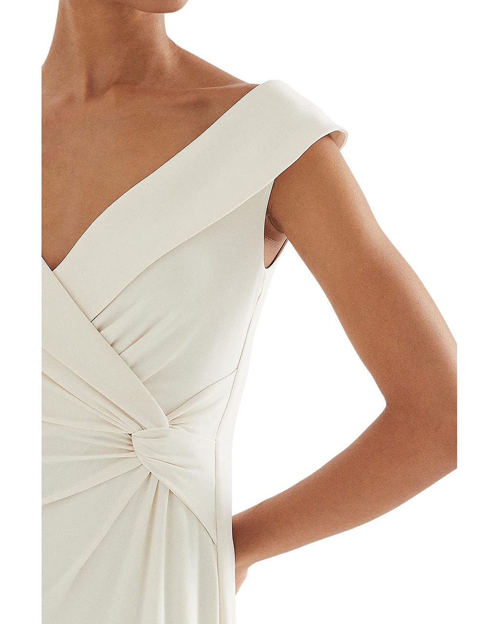 Lauren Ralph Lauren Jersey Off-the-Shoulder Gown, Size 2