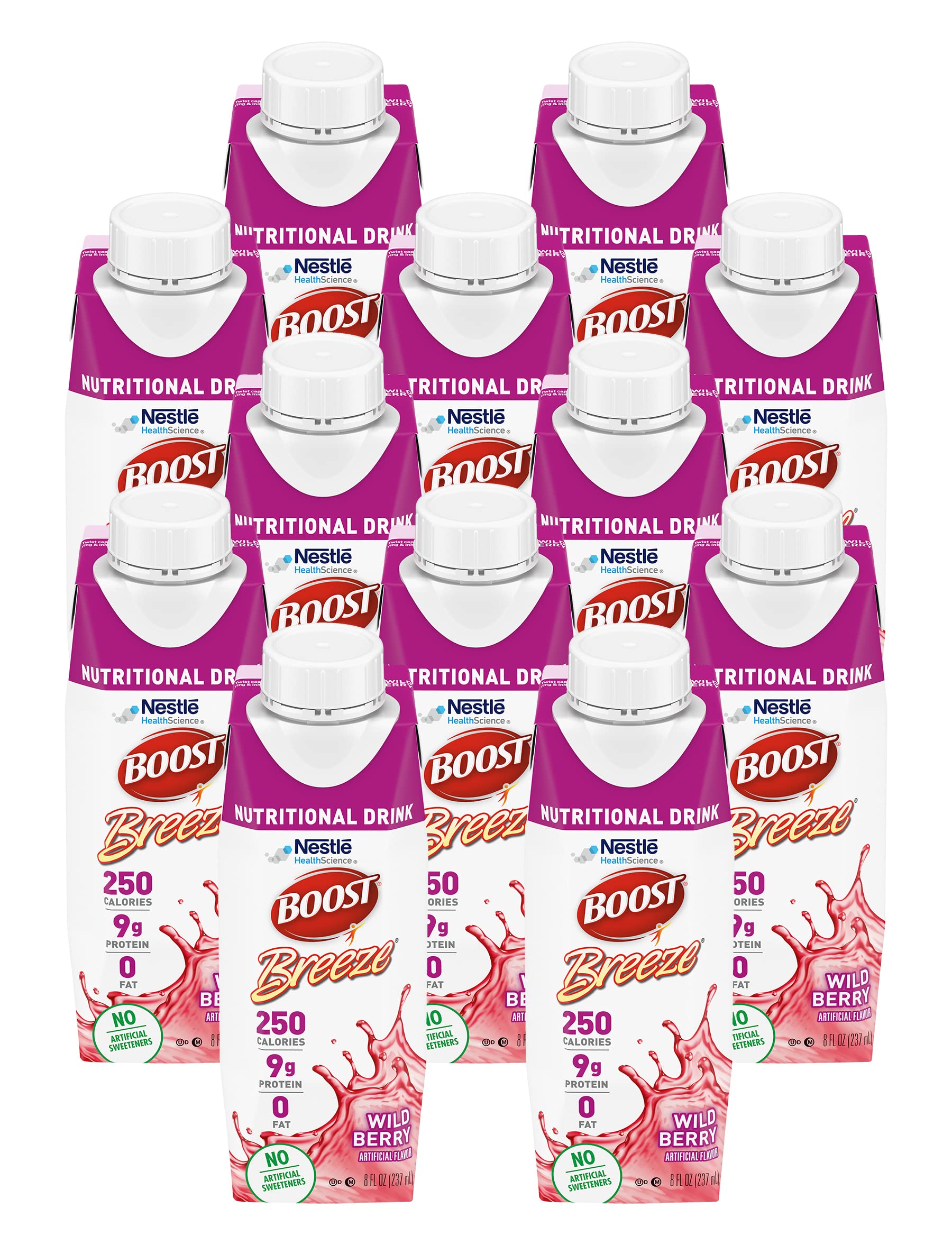 Boost Breeze Nutritional Drink Wildberry 8 Fl Oz (Pack of 12)