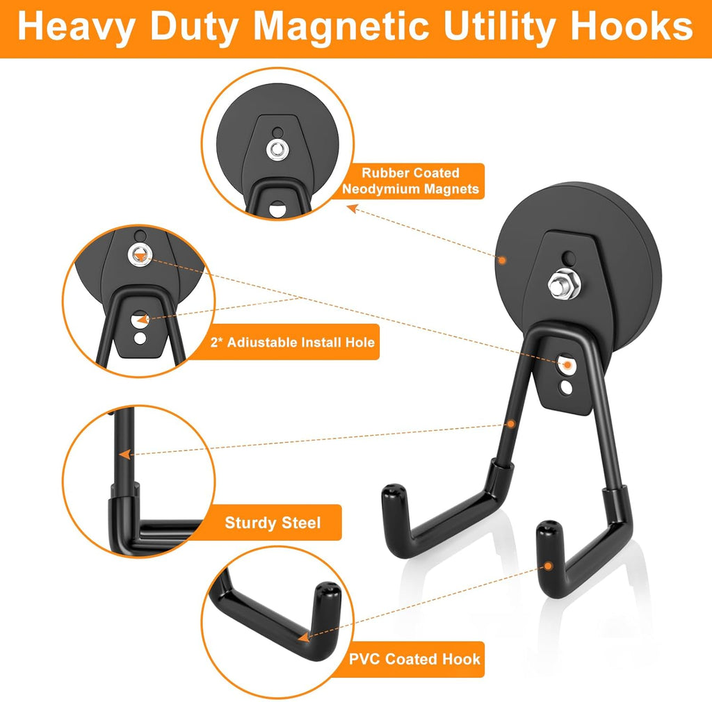 Magnetic Pushback Utility Hooks (10lb) – Multi-Pack for Headsets & GroundComm X30 Cord