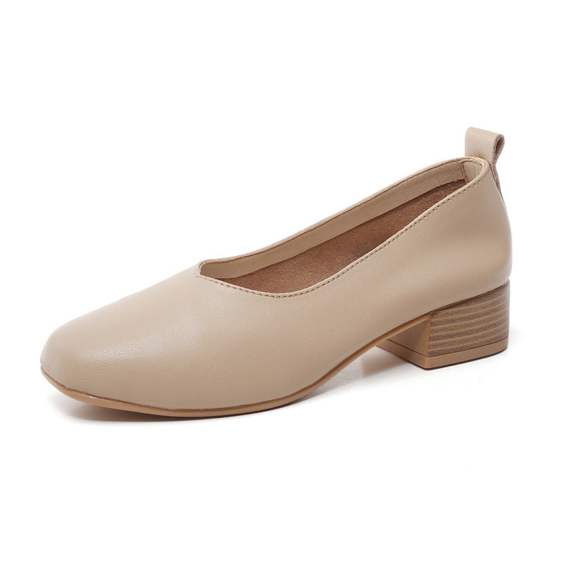 2020 Spring New Korean Style Chunky Heels for Women