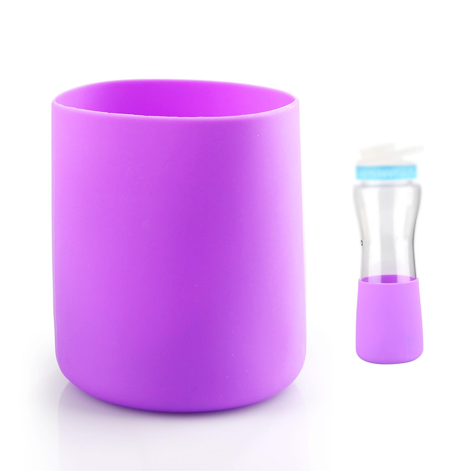 lasuroa Silicone Water Bottle Sleeve Water Bottle Protective Cover Water Bottle Holder Prevent Collision Water Bottle Boot for Cirkul Water Bottle 22oz (Purple)