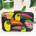 Summer New Colorful Bird Diamond Evening Bag with Chain