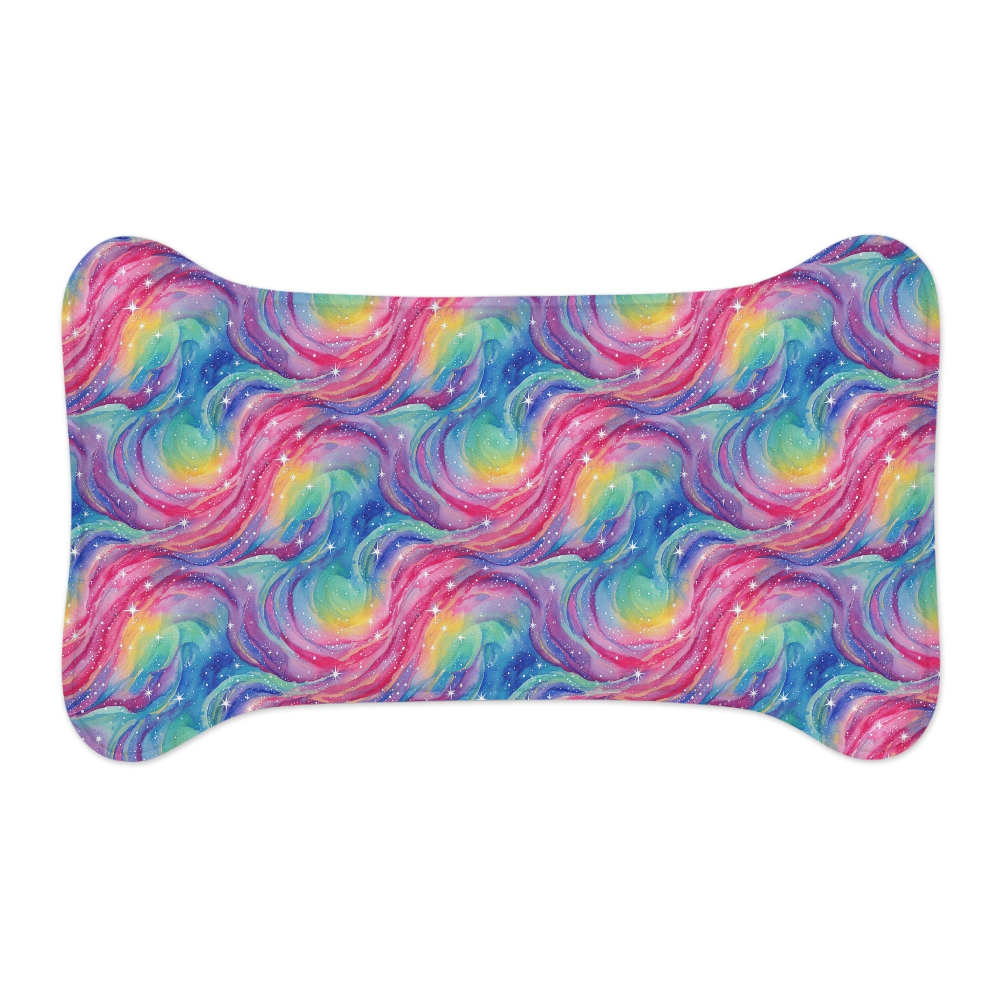 Bespattered Facade Rainbow Nebula Pet Feeding Mats (3 Shapes)
