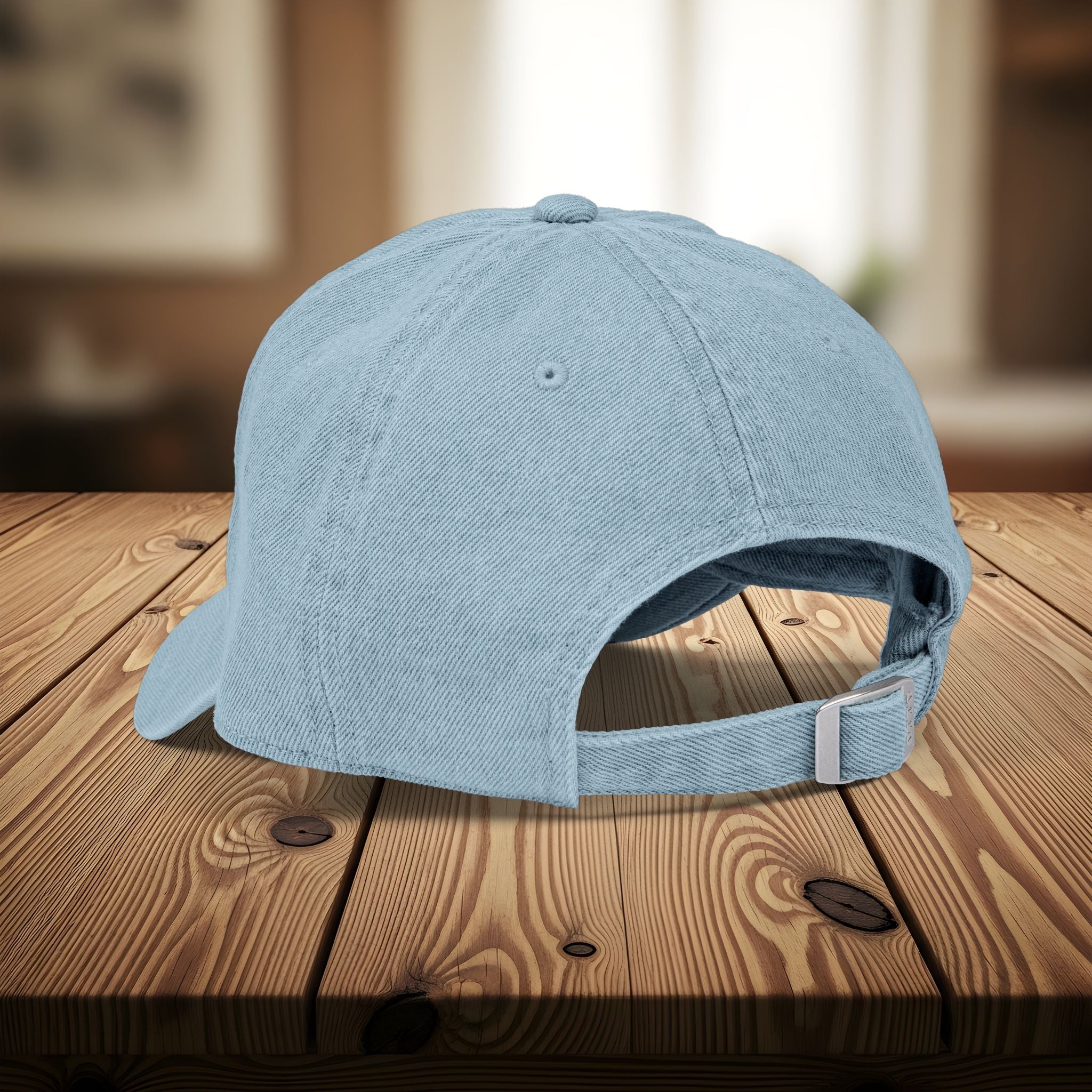 Bespattered Facade "Hang in There" White Embroidered Denim Cap