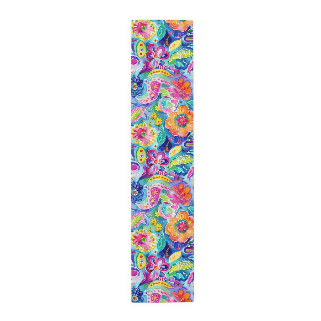 Bespattered Facade Colorful Flowers Table Runner (2 sizes)
