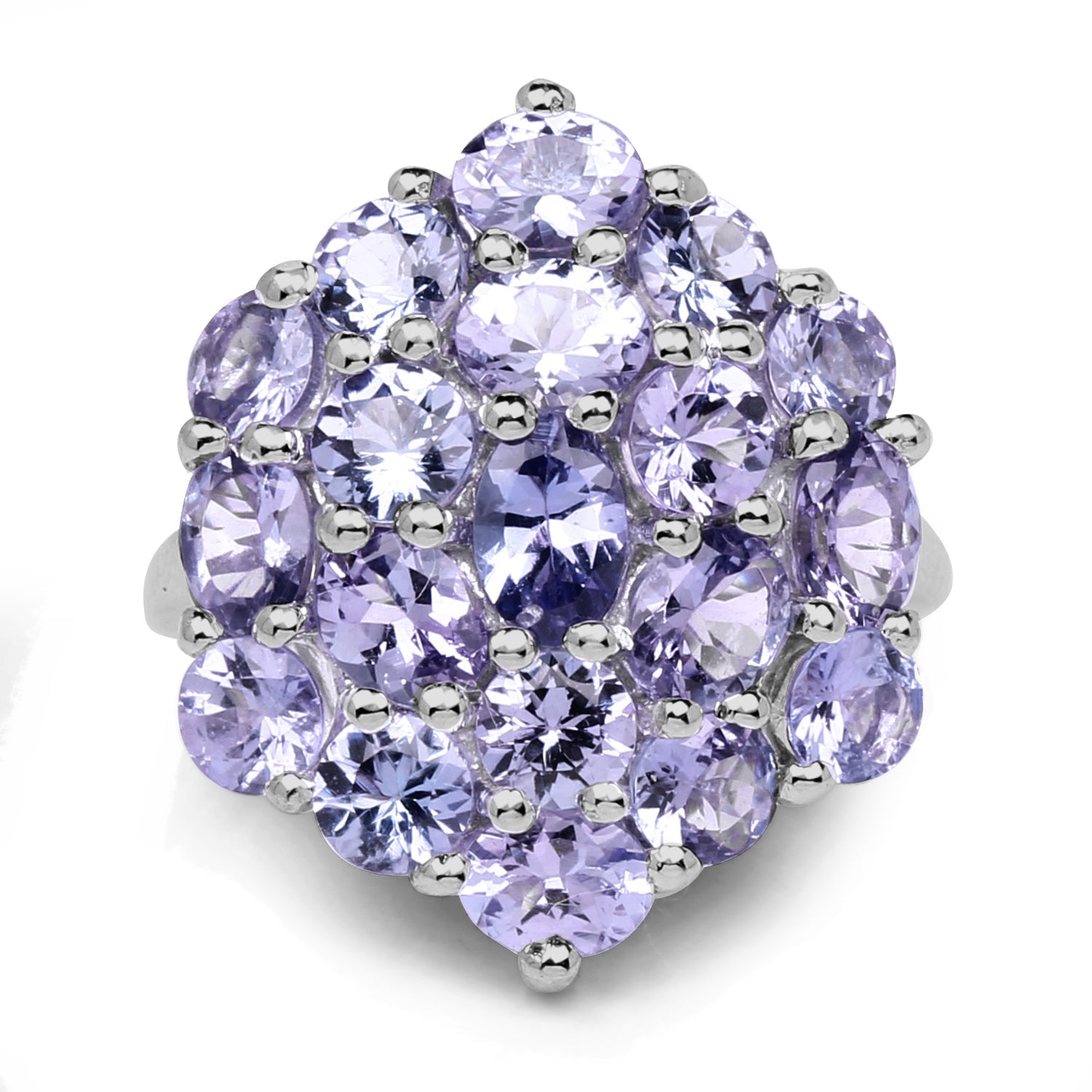 5.28 Carat Genuine Tanzanite .925 Sterling Silver Ring