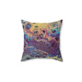 Bespattered Facade Bejeweled Faux Suede Square Throw Pillow | 4 Sizes