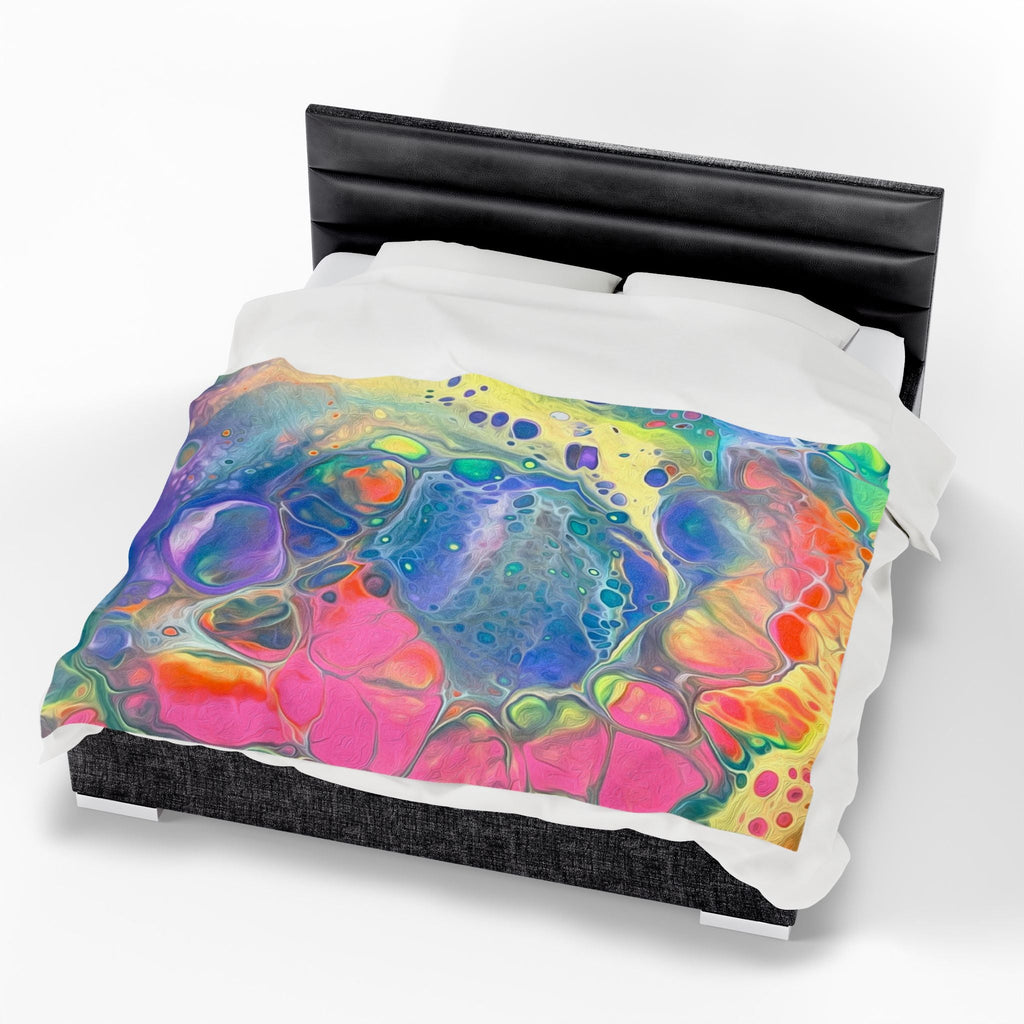 Bespattered Facade Unicorn Velveteen Plush Blanket | 3 Sizes
