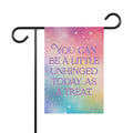 Bespattered Facade Treat Yourself Pastel Rainbow Garden Flag