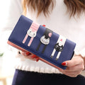 Women's Long Zipper Coin Purse Fashion Clutch Bag