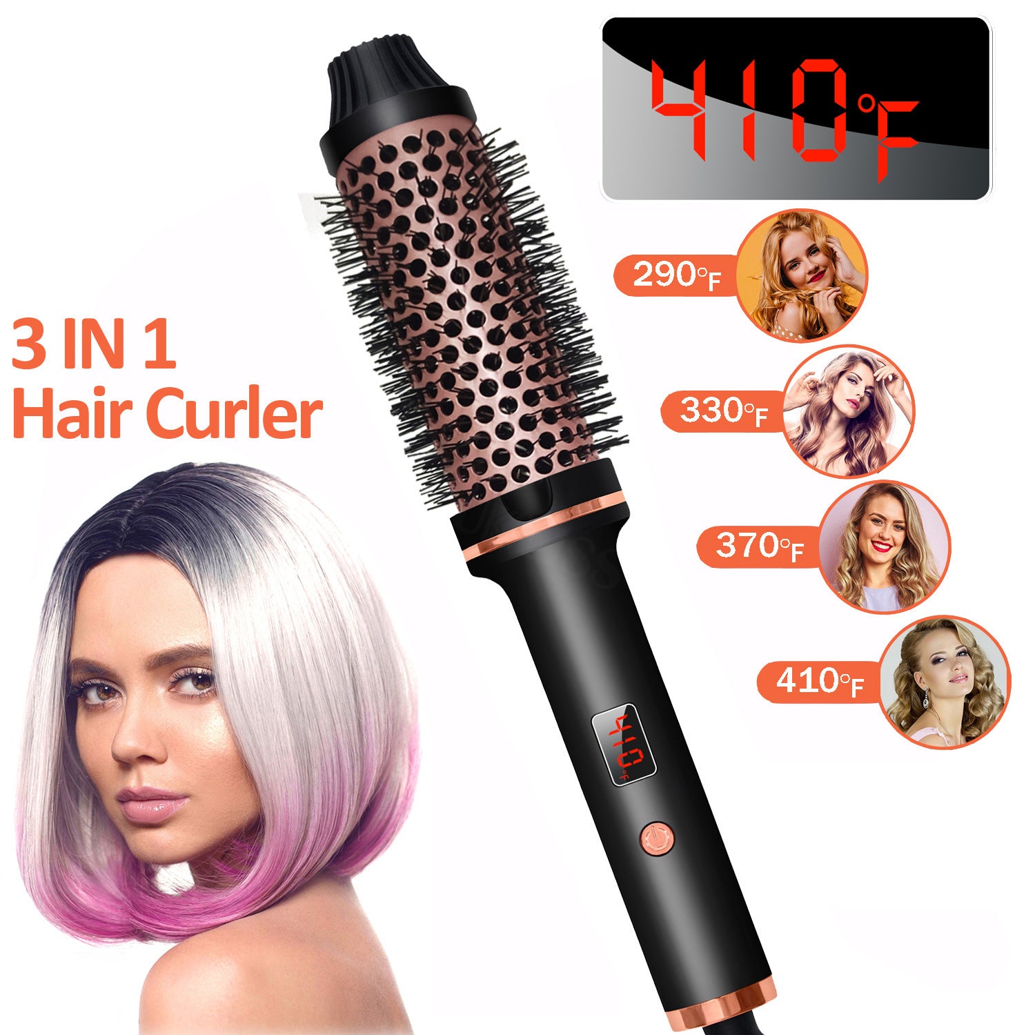 New Multifunctional Hair Curler and Straightener Comb
