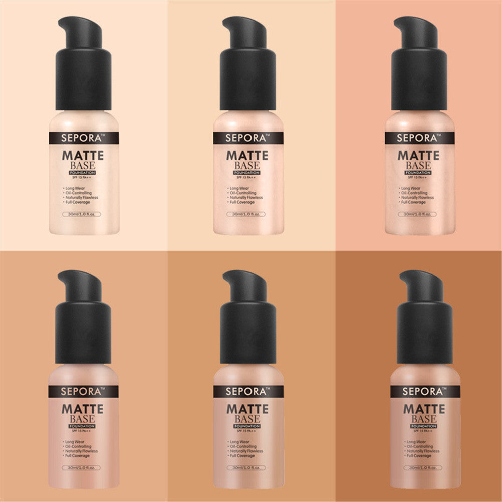 Matte Waterproof Liquid Foundation and Concealer Cream
