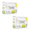 White Leaf Provisions Biodynamic & Organic Baby Food Pouches - USDA GMO & BPA Free Squeezable Toddler Snacks - 24 x 90 grams (24 Pouches Pea + Apple + Cauliflower)