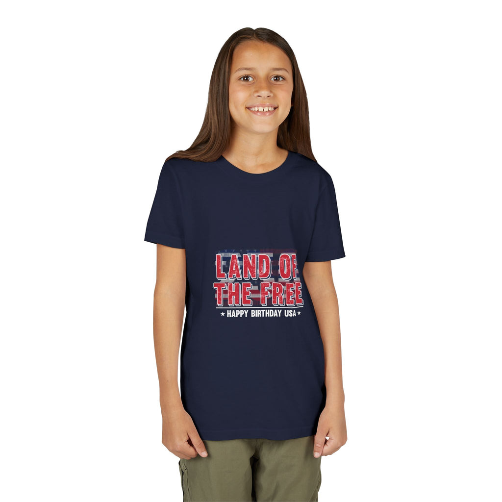 Youth Tee – "Land of the Free" Patriotic 4th of July Shirt