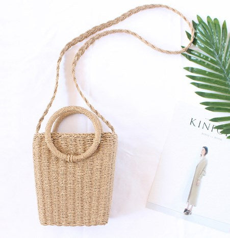 Woven Grass Bag, Clutch, and Crossbody Bag