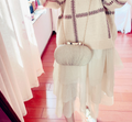 Frosted Clutch Bag - Women's Oval Handheld Purse