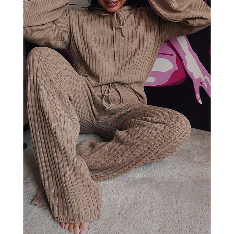 Casual Hooded Long Sleeve Set