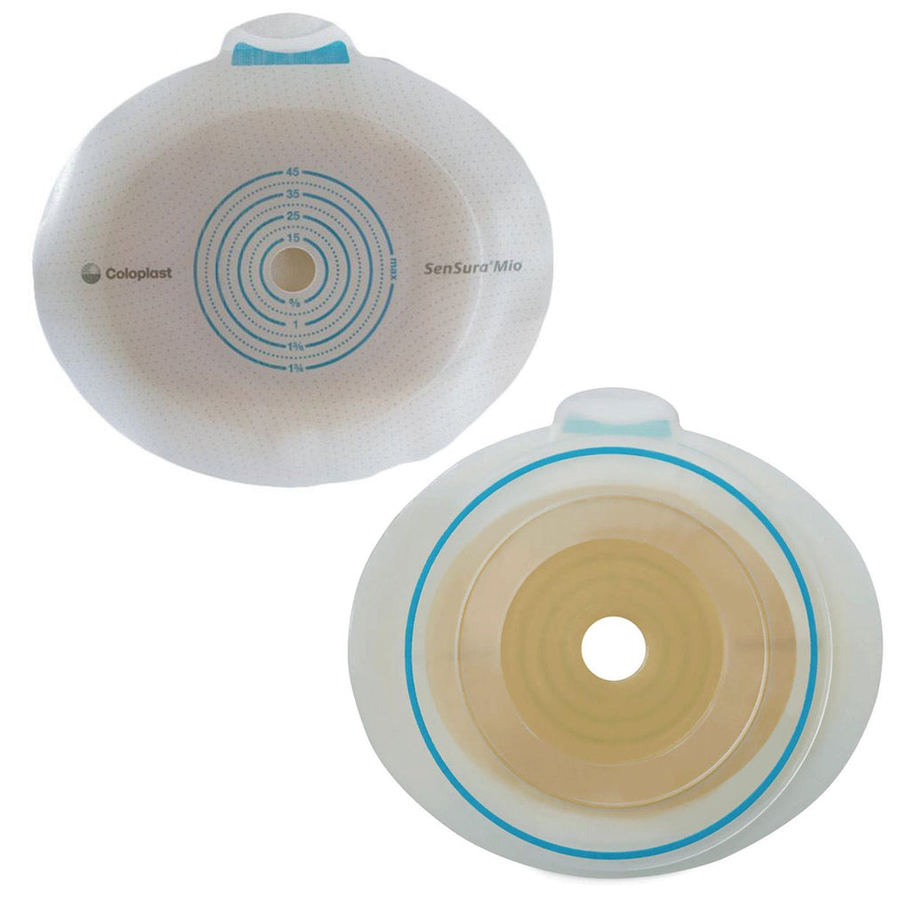 SenSura® Mio Click Ostomy Barrier, 40 mm Stoma Opening, Blue Color Match 10523